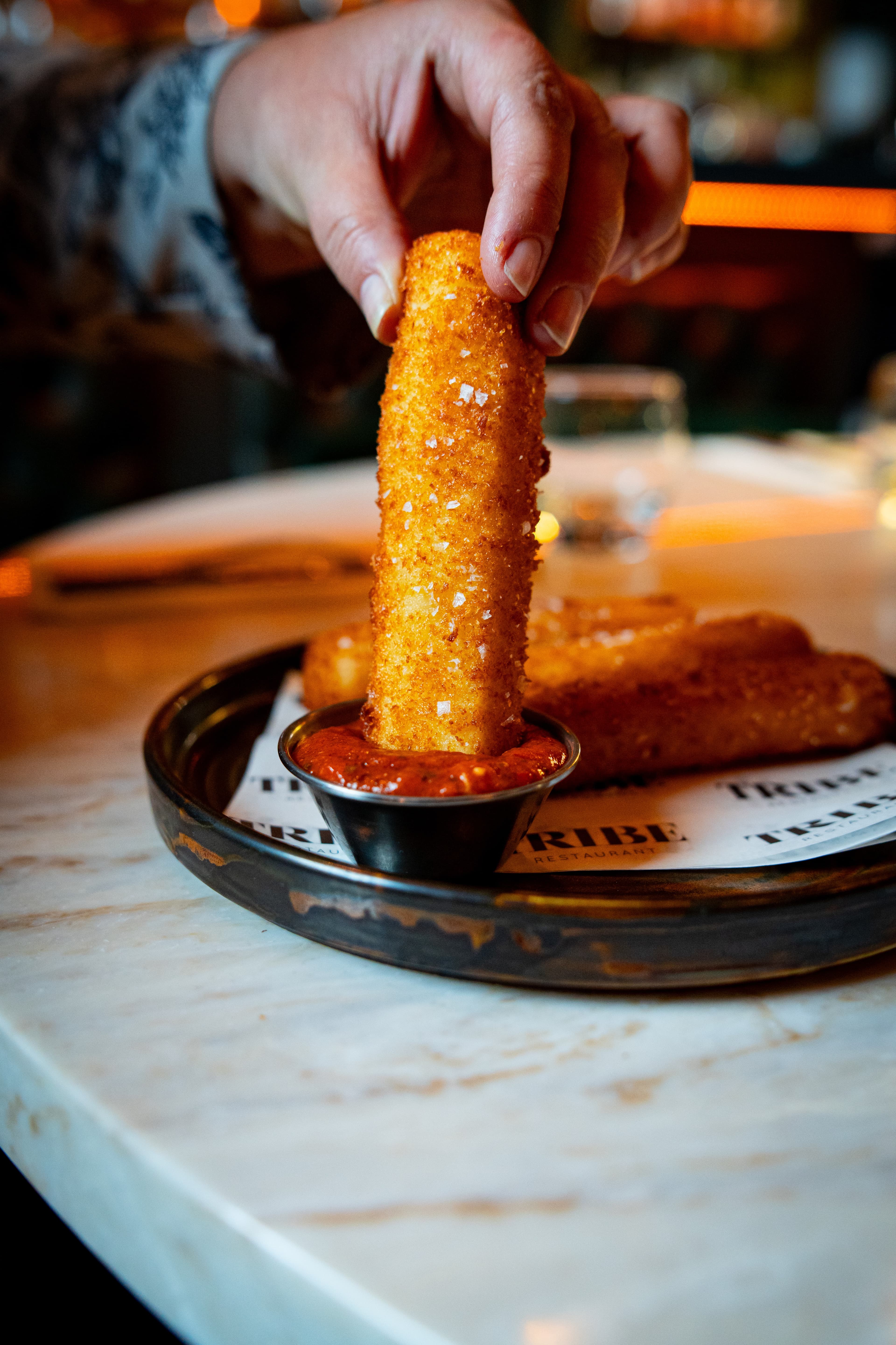 Mozzarella Sticks at TRIBE Restaurant