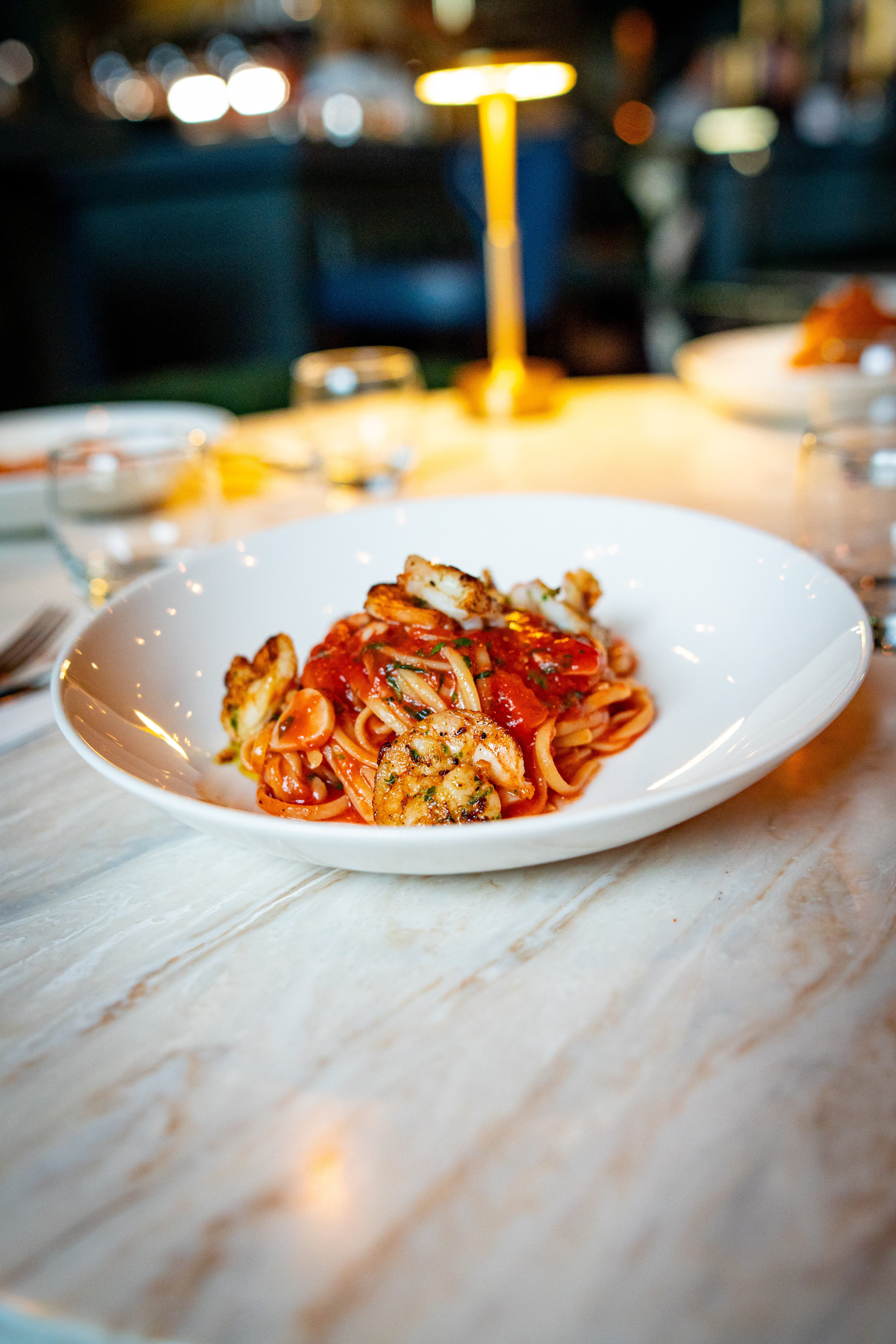 Signature shrimps pasta